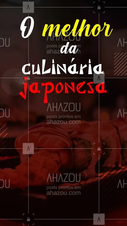 posts, legendas e frases de cozinha japonesa para whatsapp, instagram e facebook: Fique em casa, mas não sem experimentar nossos pratos maravilhosos. Temos diversas opções de pratos da cultura japonesa, chame no whats, tire suas dúvidas e faça seus pedidos! Garanto que não irá se arrepender! ??
#sushi #yakisoba #ahazou #culinariajaponesa #ahazoujaponesa