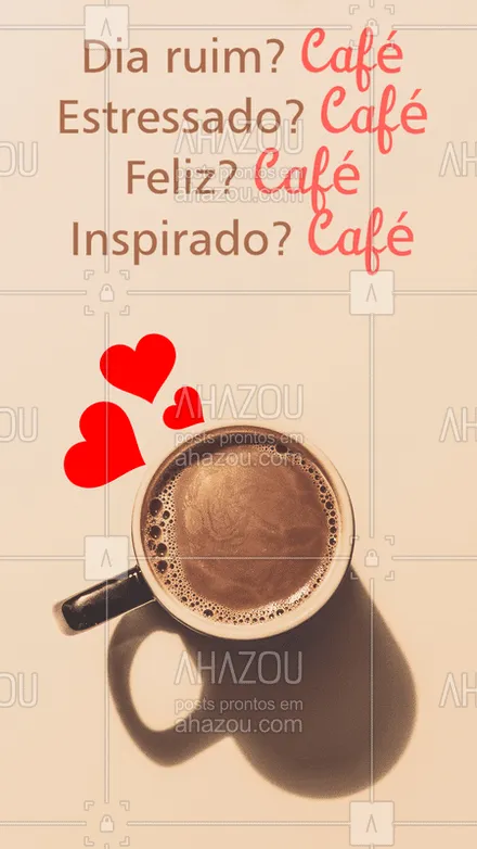 posts, legendas e frases de cafés para whatsapp, instagram e facebook: Resumindo: Eu amo café! ? Comenta aqui embaixo se você se identificou também! #cafe #ahazoutaste #engracado