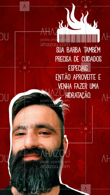 posts, legendas e frases de barbearia para whatsapp, instagram e facebook: Quanto mais você cuida da sua barba, mais bonita e saudável ela fica. Então venha nos visitar e fazer uma hidratação completa. Esperamos por você. #barba #barbearia #barbeiro #barbeirosbrasil #barber #barberLife #barberShop #AhazouBeauty #cuidadoscomabarba #hidrataçao #produtos #hidratar #hidrataçãodebarba