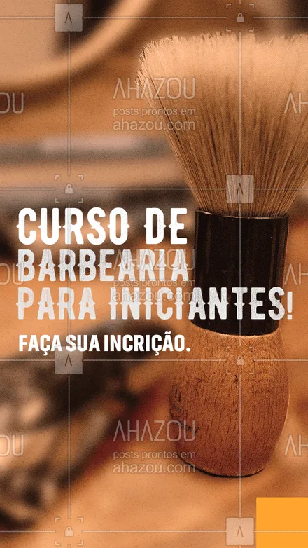 posts, legendas e frases de barbearia para whatsapp, instagram e facebook: Esperamos sua inscrição para o nosso curso de barbearia para iniciantes! Não perca tempo, são poucas vagas!
#AhazouBeauty #cursobarbearia #iniciantes  #barbeiro  #barbearia 