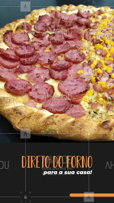 posts, legendas e frases de pizzaria para whatsapp, instagram e facebook: Pizza quentinha e com gostinho de forno à lenha você encontra aqui, faça o seu pedido! 🍕
#ahazoutaste #pizza  #pizzalovers  #pizzalife  #pizzaria 
