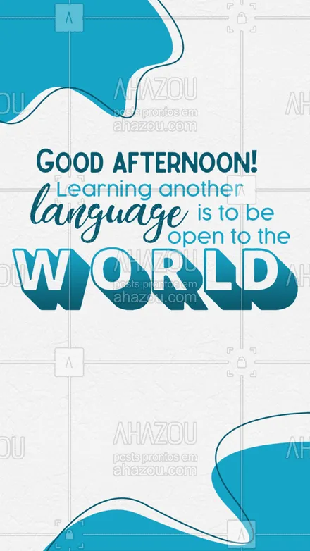 posts, legendas e frases de línguas estrangeiras para whatsapp, instagram e facebook: Que você descubra o mundo que uma nova língua traz.😉


#AhazouEdu #goodafternoon #frase #phrase #motivacional #quote #boatarde #inglês 