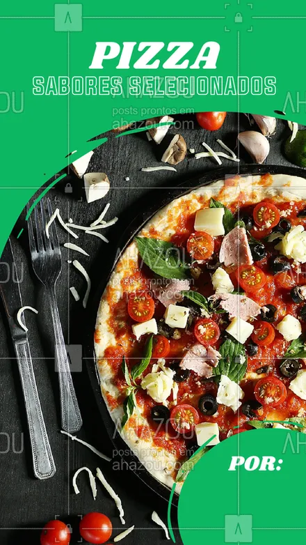 posts, legendas e frases de pizzaria para whatsapp, instagram e facebook: Olha essa promoção que escolhemos para vocês! Seus sabores preferidos com desconto <3 Venha até nó ou peça pelo delivery. #ahazoutaste #pizzalovers