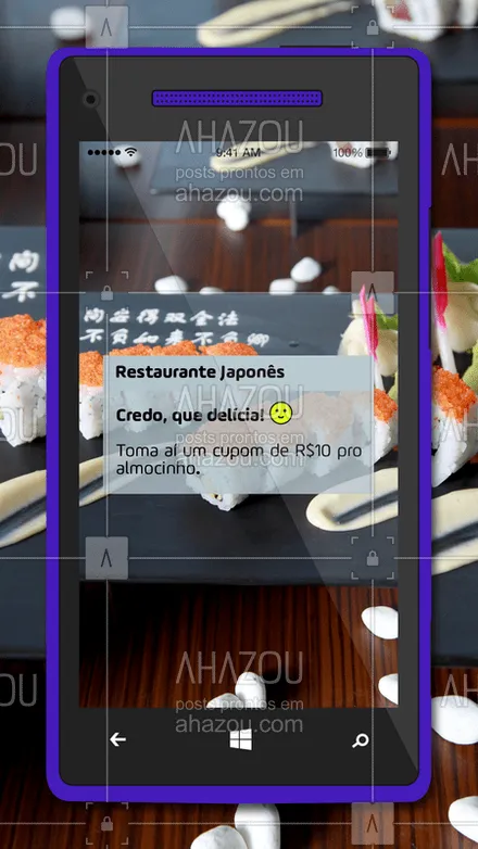 posts, legendas e frases de cozinha japonesa para whatsapp, instagram e facebook: Ah, que notificação maravilhosa ?
Aproveite que essa promoção é só hoje!!
Corre pra cá.
#ahazoutaste #food #notificacao #delicia 