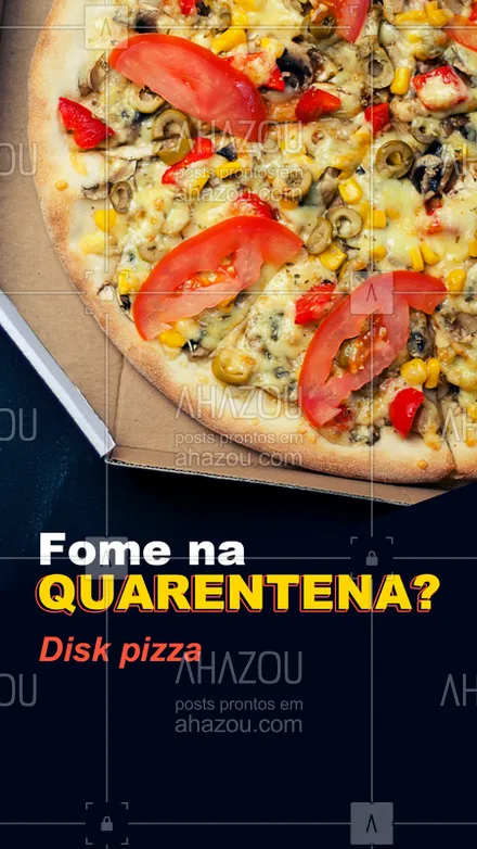 posts, legendas e frases de pizzaria para whatsapp, instagram e facebook: Uma pizza quentinha é que você precisa. 

#delivery #pizza #quarentena #Ahazoutaste