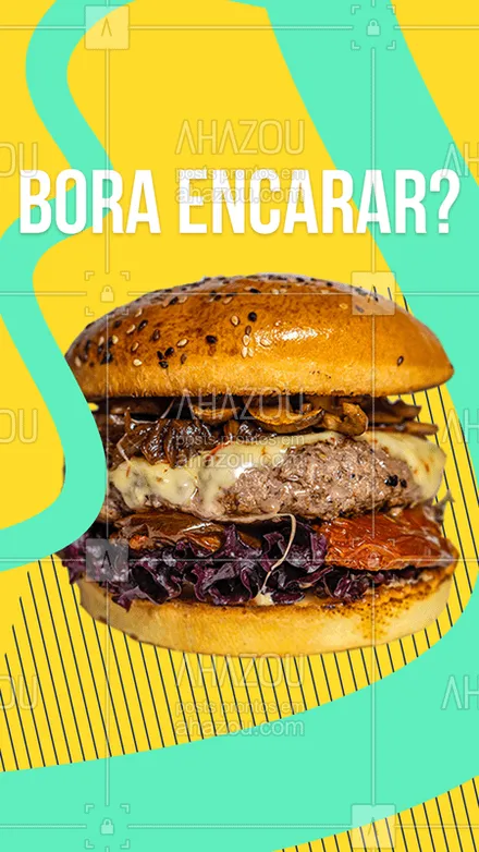 posts, legendas e frases de hamburguer para whatsapp, instagram e facebook: Bora? Hoje é dia de um belo burger!
#ahazou #burger #deubom #hoje #comerbem