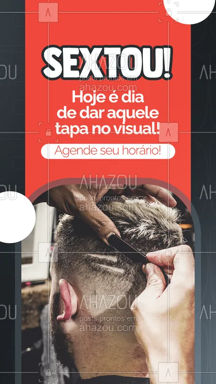 posts, legendas e frases de barbearia para whatsapp, instagram e facebook: Sextou sem dar aquela passadinha na barbearia não é sextou de verdade!

Agende agora mesmo o seu horário e venha dar aquela renovada no visual para curtir o fim de semana ! #AhazouBeauty #barba  #barbearia  #barbeiro  #barbeiromoderno  #barbeirosbrasil  #barber  #barberLife  #barberShop  #barbershop  #brasilbarbers  #cuidadoscomabarba 