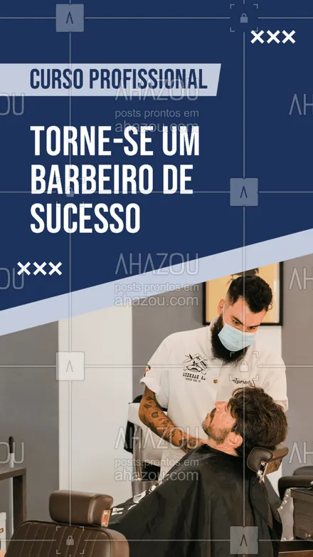 posts, legendas e frases de barbearia para whatsapp, instagram e facebook: Nude seu futuro. Venha fazer parte da nossa turma e torne-se um barbeiro se sucesso ✨💈. #barba #barbearia #barbeiro #barbeiromoderno #barbeirosbrasil #barber #AhazouBeauty #curso #corsoprofissionalizante #profissional #profissão