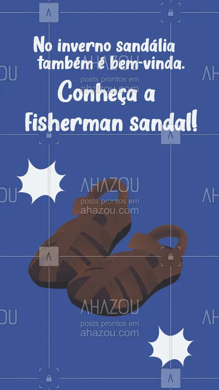 posts, legendas e frases de acessórios para whatsapp, instagram e facebook: A fisherman sandal, também conhecida como sandália pescador está super em alta, sendo uma das queridinhas das blogueiras, mesmo que o calor já tenha passado. Nos dias frios, ela é uma ótima opção combinada com meias, tornando um look básico de outono/inverno muito mais street style!
#fishermansandal #sandaliapescador #tendencia  #sandalia #AhazouFashion