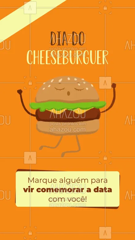 posts, legendas e frases de hamburguer para whatsapp, instagram e facebook: Esse post é um convite para vocês virem comer um delicioso cheeseburguer aqui! 🍔  #ahazoutaste #artesanal  #burger  #burgerlovers  #hamburgueria  #hamburgueriaartesanal #diadocheeseburguer