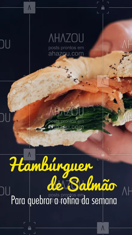 posts, legendas e frases de hamburguer para whatsapp, instagram e facebook: Marque o seu amigo aquim pra ele ficar com vontade também ?
#ahazoutaste #delicia #food #gastronomia #burger #salmao