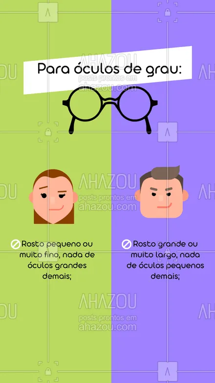 posts, legendas e frases de óticas  para whatsapp, instagram e facebook: Como escolher óculos de acordo com seu formato de rosto?

#AhazouÓticas #lentesdecontato  #oculos  #oculosdegrau  #oculosdesol  #otica  #oticas 