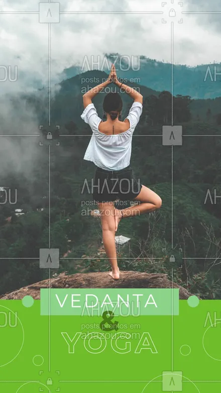 posts, legendas e frases de yoga para whatsapp, instagram e facebook: A yoga vai muito além de posturas e respiração. Para chegar a vedanta - o conhecimento absoluto, é utilizada a a yoga para preparar o corpo e a mente. A yoga associada a vedanta tem haver com a maneira que lidamos com as situações e pessoas no dia-a-dia, buscando empatia e adquirindo o autoconhecimento. ?‍♀☮? #AhazouSaude #vedanta #sabedoria #corpo #mente #autoconhedimento #empatia #meditation #yoga #yogainspiration