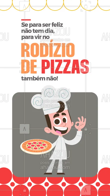 posts, legendas e frases de pizzaria para whatsapp, instagram e facebook: Afinal, isso é o que eu chamo de felicidade! Venha para o nosso rodízio e saboreie tudo o que você tem direito. Já estamos abertos. #ahazoutaste #pizza  #pizzalife  #pizzalovers  #pizzaria #rodízio #convite #frases #felicidade 