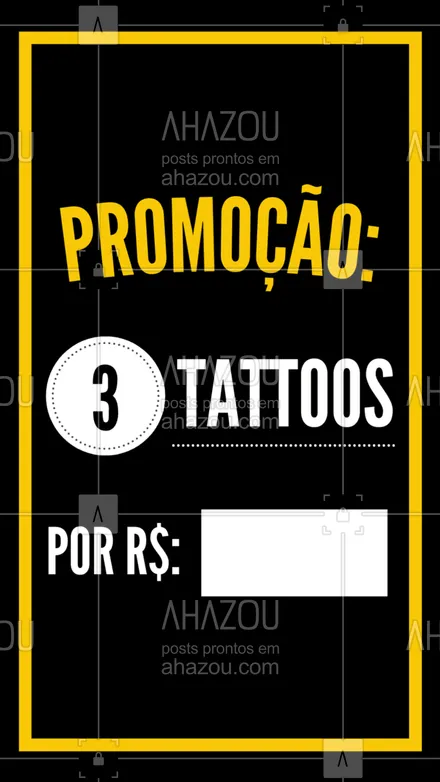 posts, legendas e frases de estúdios, tatuadores & body piercer para whatsapp, instagram e facebook: Janeiro já iniciou com promo por aqui! Faça 3 tattoos por R$: [inserir preço]. ?
#AhazouInk #tattoo #tatuagembrasil #tatuagem #rabisco