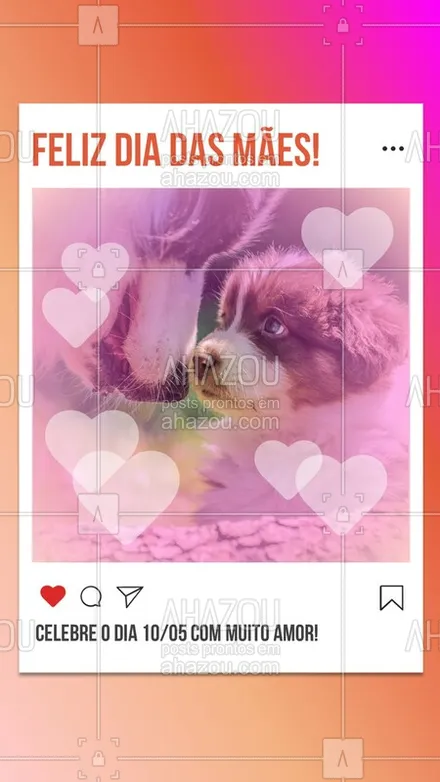 posts, legendas e frases de assuntos variados de Pets para whatsapp, instagram e facebook: Que o seu dia da mãe seja repleto de amor e celebração! #pet  #diadasmaes  #ahazou  #ahazoupet  #cachorro  #petlover  #petcare  #gato  #dog  #cat
