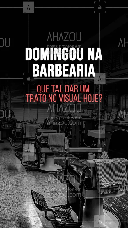 posts, legendas e frases de barbearia para whatsapp, instagram e facebook: Já garantiu seu horário para o domingo? Não?! Agende já pelo número (XX)XXXXX-XXXX e garanta um visual show. 😎 #AhazouBeauty #barba  #cuidadoscomabarba  #barbearia  #barbeiro  #barbeiromoderno  #barbeirosbrasil  #barber  #barberLife  #barbershop  #barberShop 
