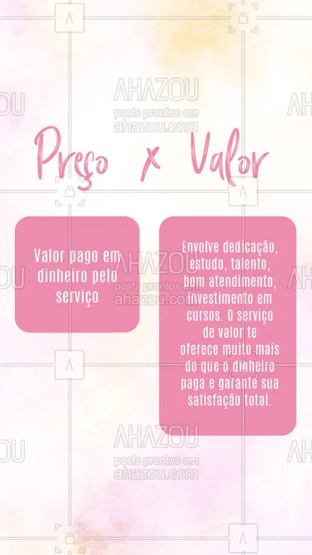 posts, legendas e frases de posts para todos para whatsapp, instagram e facebook: Entende a diferença? Valorizem os profissionais que entregam VALOR, muito além do preço. ? 
#valor #servicodevalor #profissional #empreender #empreendedorismo #ahazou  #frasesmotivacionais #motivacionais