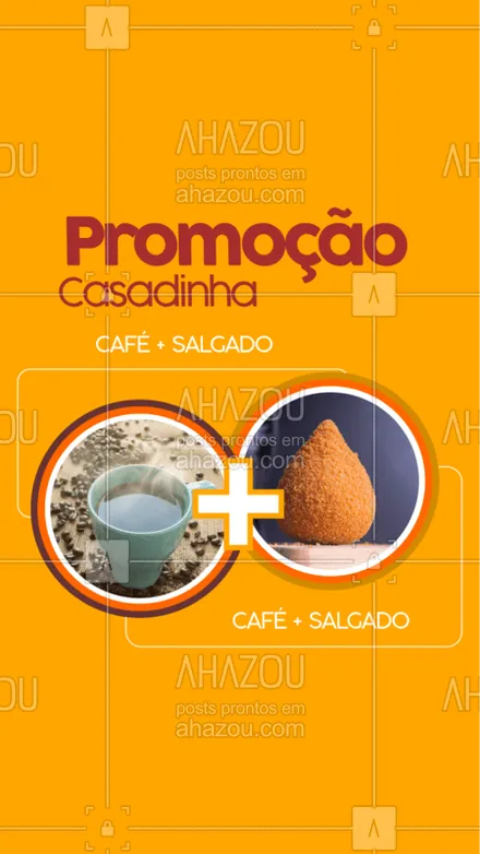 posts, legendas e frases de cafés para whatsapp, instagram e facebook: Vamos de promoção? ? Aproveite nossa promo casadinha: café + salgado por apenas XXX

#cafés #ahazoutaste #cafeteria #salgado #salgados 