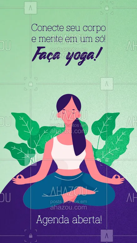 posts, legendas e frases de yoga para whatsapp, instagram e facebook: Estamos com a agenda aberta para você melhorar seus hábitos! Fazer yoga é importante para o corpo e a mente, além de prevenir diversas doenças como depressão e ansiedade. Entre em contato conosco 📲 (editável) e agende já sua aula! 

#AhazouSaude #yogalife  #yogainspiration  #yoga  #namaste  #meditation 
