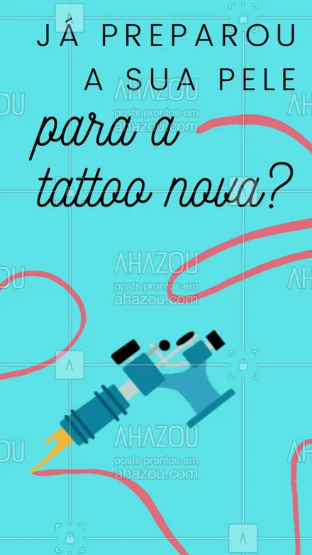 posts, legendas e frases de estúdios, tatuadores & body piercer para whatsapp, instagram e facebook: Uma tatuagem nova é sempre um momento especial. Nós já estamos prontos, e você? #AhazouInk #tattoo #tatuagem 