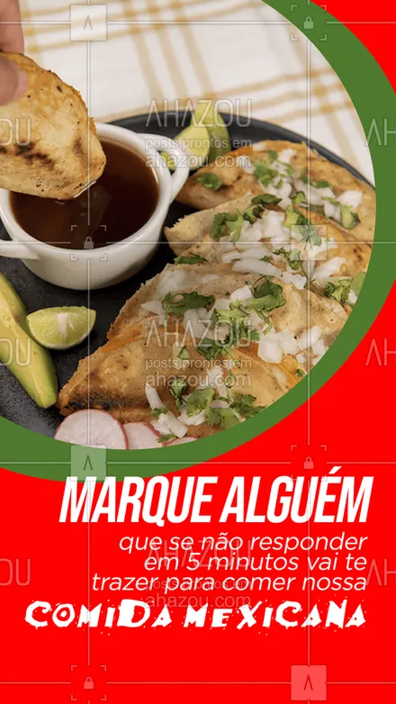 posts, legendas e frases de cozinha mexicana para whatsapp, instagram e facebook: E aí, quer vai ser o sortudo que vai te pagar uma deliciosa comidinha mexicana?  🤣#marquealguém #ahazoutaste #comidamexicana #engraçado