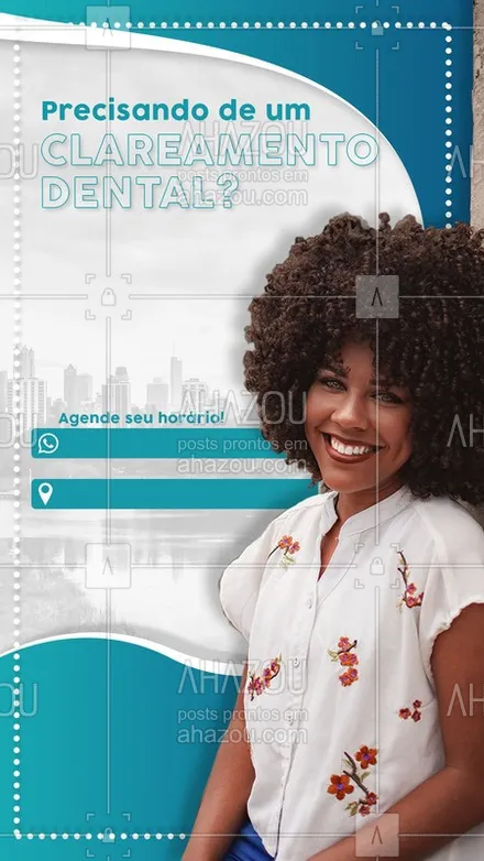 posts, legendas e frases de odontologia para whatsapp, instagram e facebook: Precisou de um clareamento dental, profissional e que vai trazer de volta o brilho do seu sorriso? 
Agende seu horário no nosso whats! 
??
#dentista #Clareamento #AhazouSaude  #odonto #odontologia #saude #bemestar #Clareamento