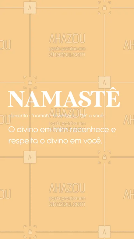 posts, legendas e frases de yoga para whatsapp, instagram e facebook: NA•MAS•TE É a palavra sânscrita mais conhecida no mundo, mas você sabe o significado? É uma saudação tradicional na Índia e também conhecida como Namaskar e Namaskaram. Geralmente falada com as palmas das mãos juntas e ponta dos dedos apontadas para cima, na postura da prece. E é tido como um gesto de reverência. Namaste! ?? #AhazouSaude #meditation #yogalife #yoga #namaste #yogainspiration #meditacao #energia #namaste #significado #AhazouSaude 