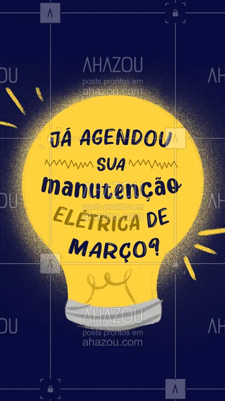 posts, legendas e frases de eletricista para whatsapp, instagram e facebook: Estamos com agenda de março aberta! Entre em contanto pelo nosso ? (xx) xxxx-xxxxx !  #AhazouServiços  #eletricista #eletricidade #eletrica #serviços #serviçosparacasa