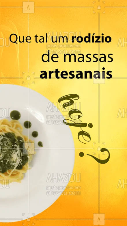posts, legendas e frases de cozinha italiana para whatsapp, instagram e facebook: Aposto que é isso que está faltando na sua semana! ? #rodízio #massas #ahazoutaste #artesanal #pasta #comidaitaliana
