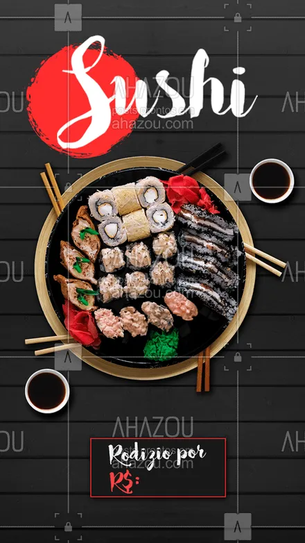 posts, legendas e frases de cozinha japonesa para whatsapp, instagram e facebook: Já comeu sushi hoje? Vem experimentar nosso rodizio. ???