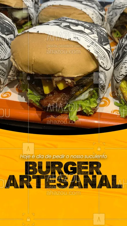 posts, legendas e frases de hamburguer para whatsapp, instagram e facebook: Peça hoje nossos hambúrgueres artesanais.
Você merece comer essa delicia.
#ahazoutaste #artesanal  #burger  #burgerlovers  #hamburgueria  #hamburgueriaartesanal 