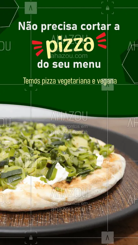 posts, legendas e frases de pizzaria, saudável & vegetariano para whatsapp, instagram e facebook: Já podemos anotar o seu pedido? ? #ahazoutaste  #pizzaria #pizza #vegan #vegetariano