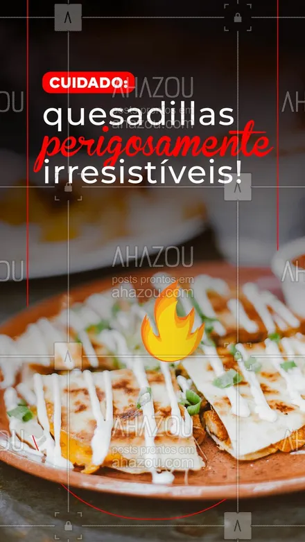 posts, legendas e frases de cozinha mexicana para whatsapp, instagram e facebook: Você PRECISA experimentar! #quesadilla #vivamexico #ahazoutaste #cozinhamexicana #comidamexicana 
