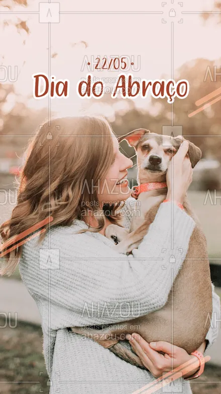 posts, legendas e frases de assuntos variados de Pets para whatsapp, instagram e facebook: Os cães demonstram carinho de várias formas diferentes, e é mito que cães não gostam de abraços! Cada cachorro tem uma personalidade, e, assim como nós, alguns gostam de abraços e outros não! ?❤️ Aproveite esse dia do abraço para acariciar, abraçar e dar muito amor para seus pets! ?
#diadoabraço #petlovers #ahazoupet 