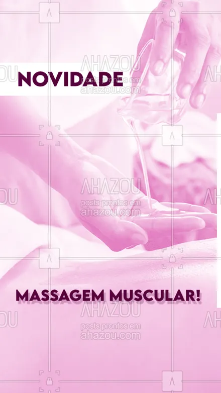 posts, legendas e frases de massoterapia para whatsapp, instagram e facebook: Inúmeros benefícios para seu bem-estar e alivio de dores! Entre em contato.
#AhazouSaude #massagemmuscular #massagem  #relax  #massoterapeuta  #massoterapia 