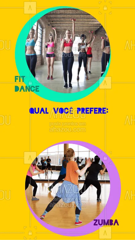 posts, legendas e frases de personal trainer para whatsapp, instagram e facebook: Qual você prefere: Fit Dance ou Zumba?