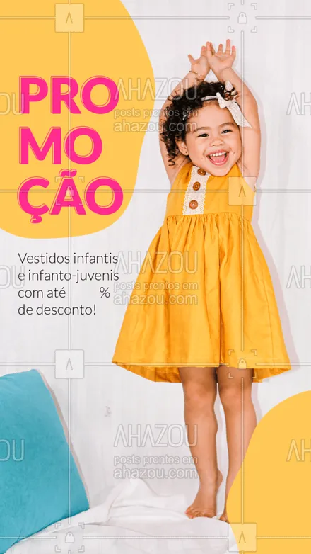 posts, legendas e frases de moda infantil para whatsapp, instagram e facebook: A oportunidade de comprar lindos vestidinhos para a sua pequena está ai, adquira já. #promoção #AhazouFashion #vestido #modainfantil