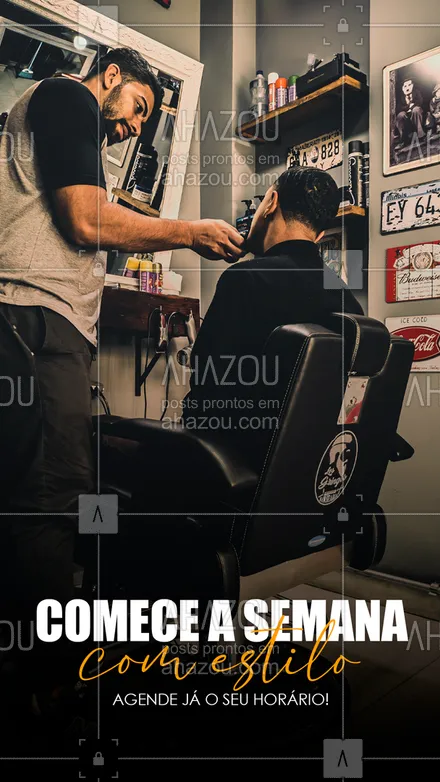 posts, legendas e frases de barbearia para whatsapp, instagram e facebook: O estilo ideal para você está aqui, venha fazer barba & cabelo com a gente! 😉👊🏻
#AhazouBeauty #barba  #barbearia  #barbeiro  #barbeiromoderno  #barbeirosbrasil  #barber  #barberLife  #barberShop  #barbershop  #brasilbarbers  #cuidadoscomabarba 