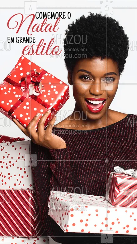 posts, legendas e frases de moda feminina para whatsapp, instagram e facebook: O Natal desse ano merece um look espetacular. ✨ Venha conferir a nossa coleção especial de fim de ano! Tá linda demais! ?? #natal #fimdeano #AhazouFashion #moda #fashion #fashionista #modafeminina