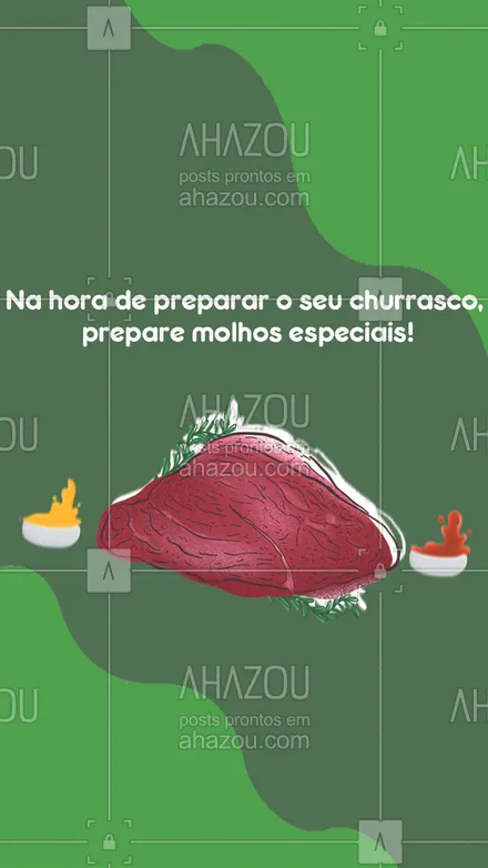 posts, legendas e frases de açougue & churrasco para whatsapp, instagram e facebook: Um molho clássico na hora do churrasco é o famoso vinagrete, ele deixa sua carne mais saborosa e picante. Outra opção de molho que cai muito bem é o de chimichurri. E aí, qual é o seu molho favorito para churrasco?
#churrasco #churrascoperfeito #dicasdechurrasco #ahazoutaste #açougue  #barbecue  #bbq  #meatlover 