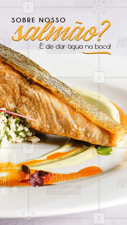 posts, legendas e frases de peixes & frutos do mar para whatsapp, instagram e facebook: Se deu vontade de comer um salmão de qualidade, agora é a hora! Já estamos abertos, faça seu pedido! 😉 #ahazoutaste #foodlovers  #delivery  #peixes  #instafood  #frutosdomar #salmão #qualidade #salmãofresco #pedido
