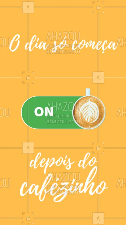 posts, legendas e frases de cafés para whatsapp, instagram e facebook: Quem ai também só liga o ON depois daquele cafézinho?  ?☕ #ahazou