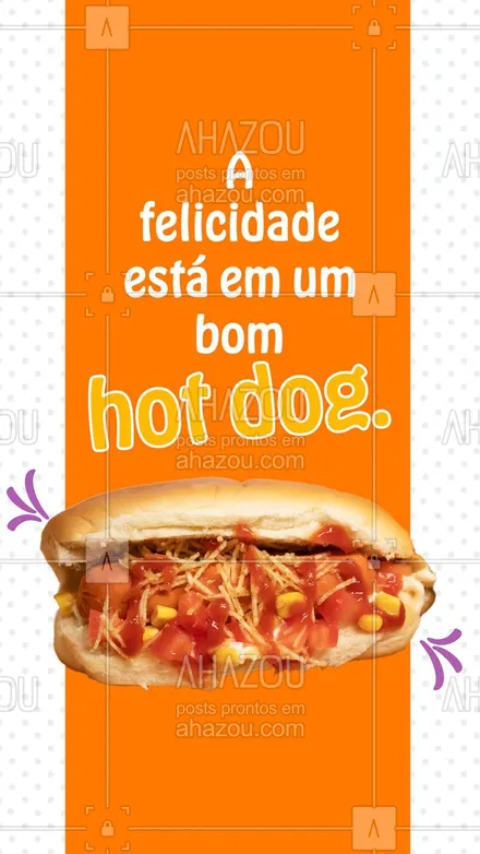 posts, legendas e frases de hot dog  para whatsapp, instagram e facebook: Nada como um bom hot dog para tornar o seu dia mais feliz.
Peça o seu e se apaixone em cada mordida.
É muita perfeição em um lanche só.
#ahazoutaste  #hotdog  #cachorroquente  #hotdoggourmet  #hotdoglovers  #food 