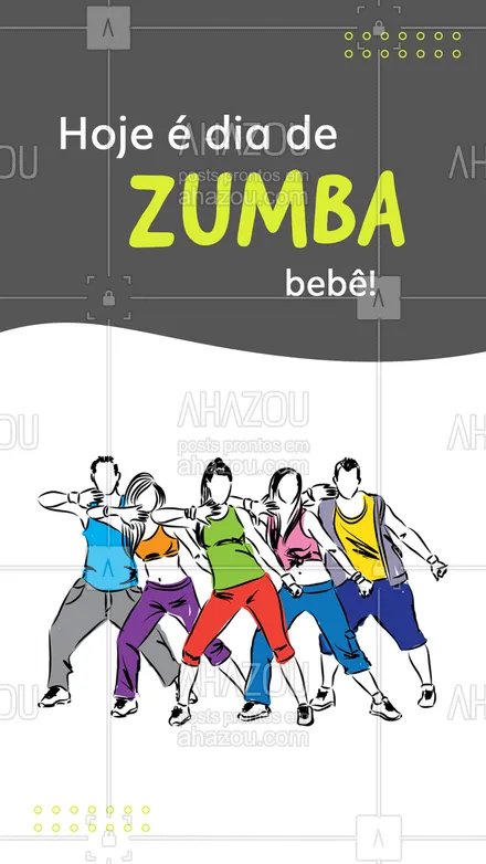 posts, legendas e frases de personal trainer para whatsapp, instagram e facebook: Bora dançar, sorrir e ser feliz? Venha participar da nossa aula #dança #exercícios #AhazouSaude #Zumba #fitness