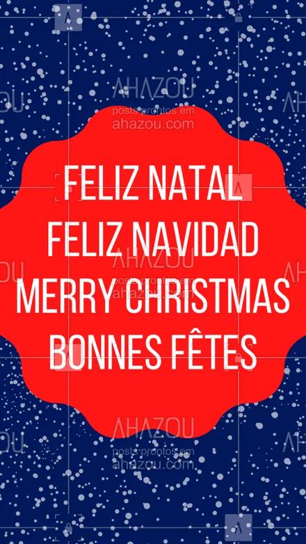 posts, legendas e frases de línguas estrangeiras para whatsapp, instagram e facebook: Que o espirito natalino invada o seu dia e o encha de felicidade! ?#AhazouEdu #ahznoel #feliznatal