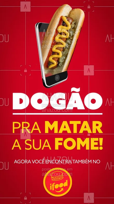 posts, legendas e frases de hot dog  para whatsapp, instagram e facebook:  Ficou mais fácil ainda, é só pedir no App!??
#ahazoutaste #hotdog #dogao #fastfood #delivery #ifood  #food #hotdoglovers #cachorroquente