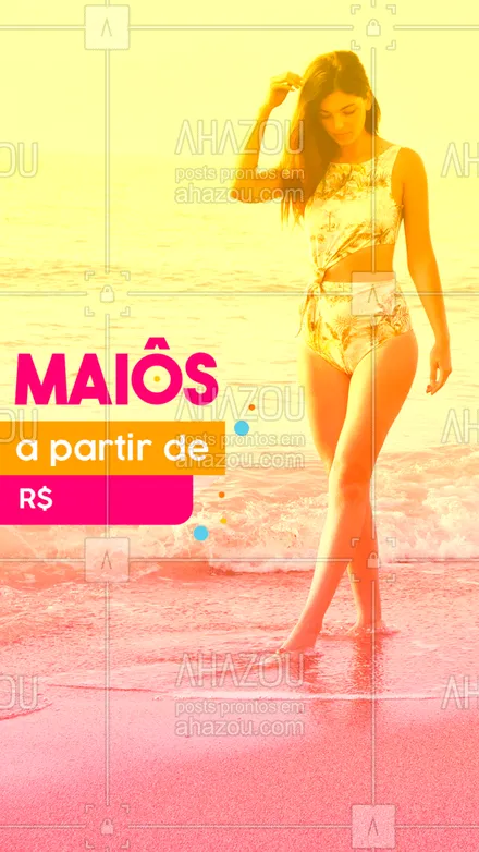 posts, legendas e frases de moda praia para whatsapp, instagram e facebook: Elegantes, estilosos e confortáveis. ? Confira nossos modelos de maiôs. 

#Maios #ModaPraia #AhazouFashion #Moda
