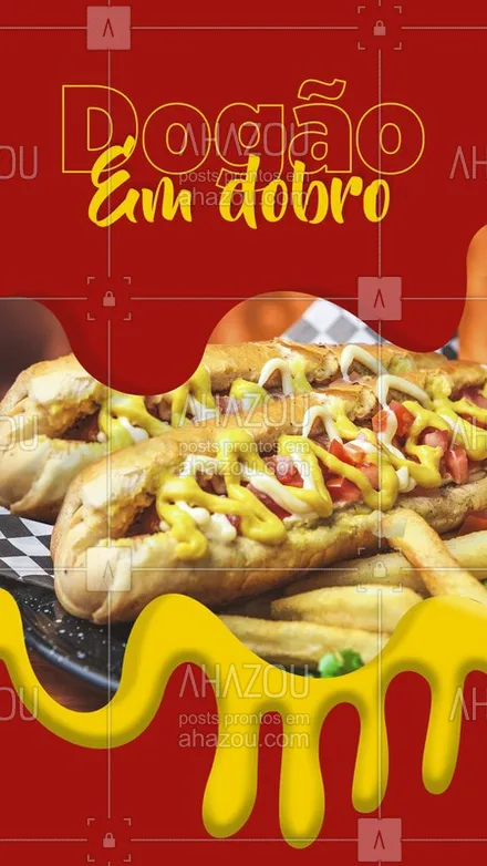 posts, legendas e frases de comidas variadas para whatsapp, instagram e facebook: Tá a fim de dividir um hot dog com alguém, ou a fome tá gigante?! Hoje tem dogão em dobro por apenas R$ XX,XX. Pode ligar e pedir que a gente manda pra você. ??? #gastronomia #taste #AhazouTaste #hotdog #dogao #fomemonstra #euamohotdog 