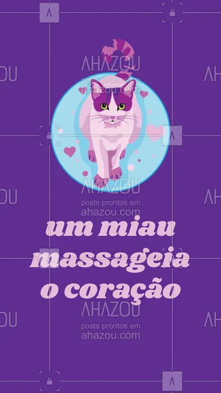 posts, legendas e frases de assuntos variados de Pets para whatsapp, instagram e facebook: ?Muitos 'miaus' pra vocês! ?#miau #gato #ahazou #motivacional